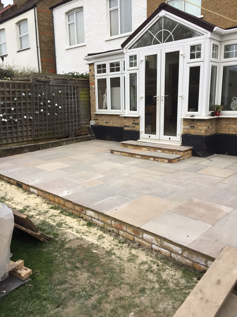 Installation of new patio finished